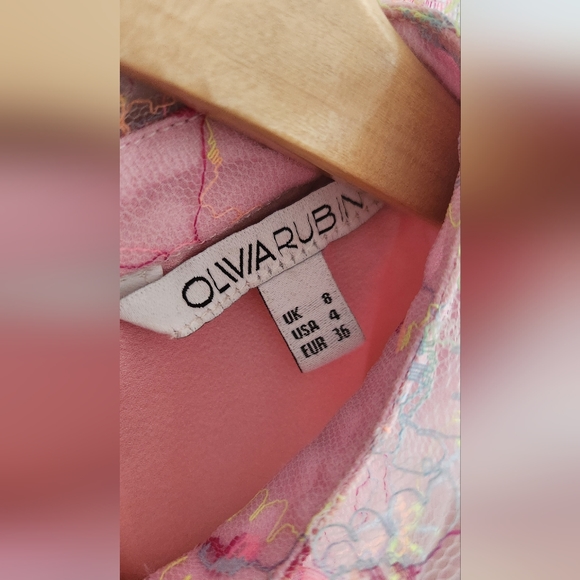 Olivia Rubin Saffy Dress in Neon Rainbow Lace, Size US 4 - Picture 6 of 11